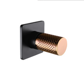 Linkware Gabe Wall Shower Bath Mixer - Matte Black W/ Rose Gold Handle